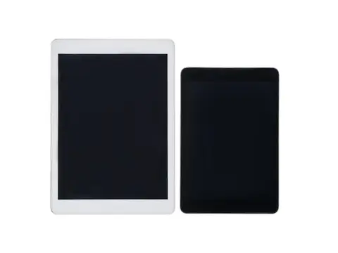 Pair of digital tablets placed side by side